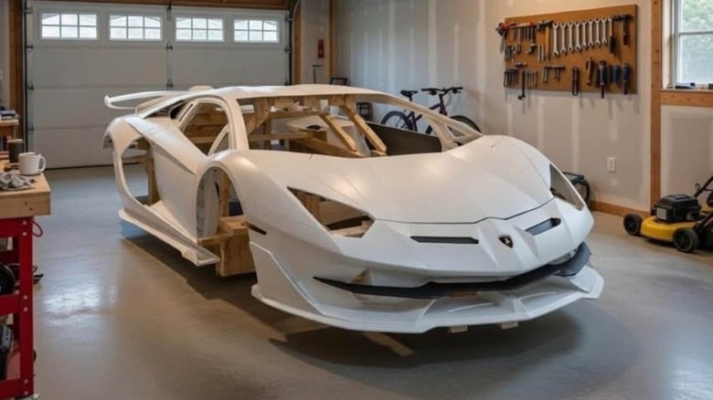當幻想衝出 Mon，呢副 1:1 Aventador 外殼就咁霸佔咗個車房